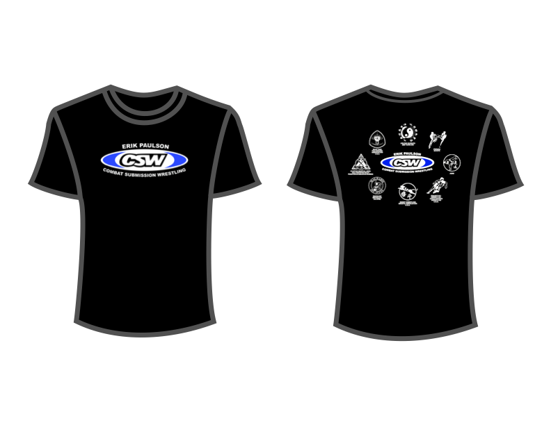 Youth CSW School Shirt - Black - Blue Logo