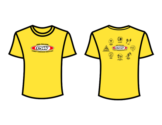 CSW School Shirt - 02 - Yellow - Red Logo