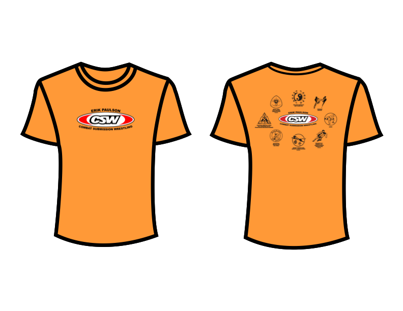 CSW School Shirt - 03 - Orange - Red Logo