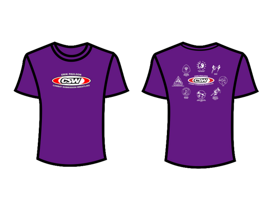 CSW School Shirt - 06 - Purple - Red Logo