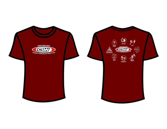 CSW School Shirt - 07 - Maroon - Red Logo