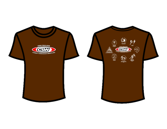 CSW School Shirt - 09 - Brown - Red Logo